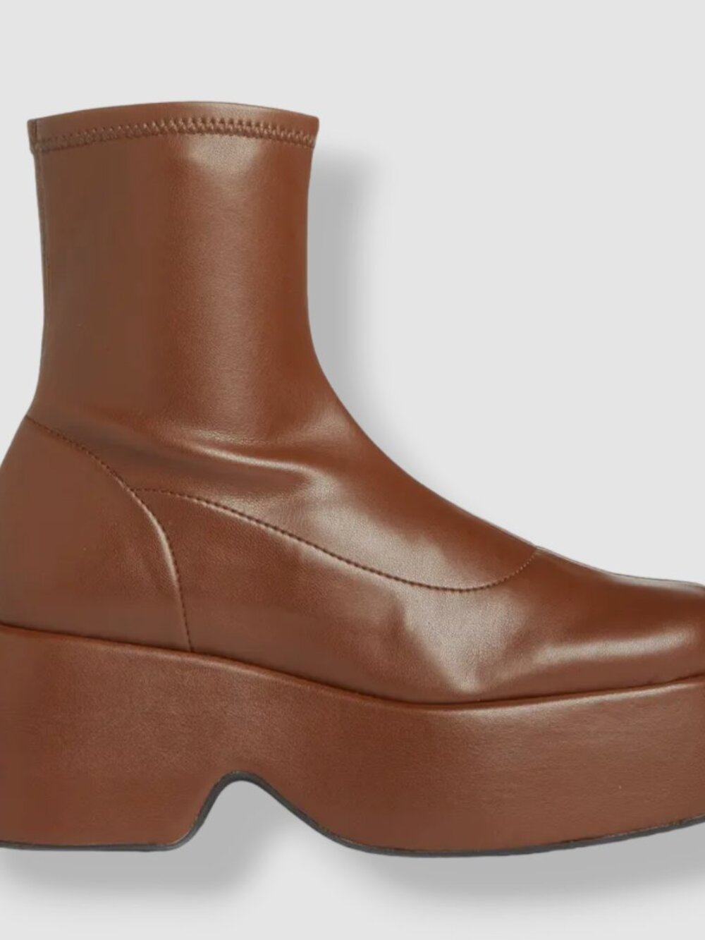 $545 Simon Miller Women's Brown Hustler Faux Leather Platform Boot Shoes Size 38